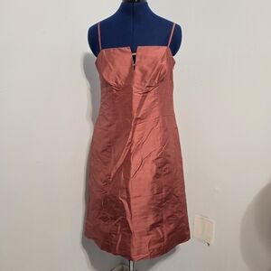 Pink Silk Taffeta Mini Dress Euro Size 42